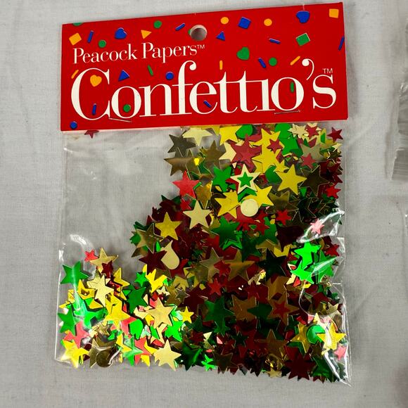 Peacock Papers Christmas Confetti Party Supplies NOS Vintage - Picture 3 of 7